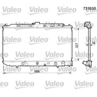 Radiateur, refroidissement du moteur VALEO OEM 19010PM5R02