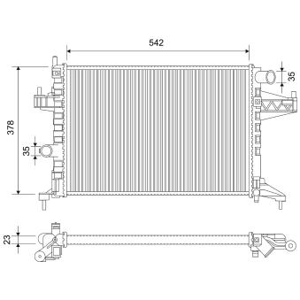 Radiateur, refroidissement du moteur VALEO OEM 94VB8005GC