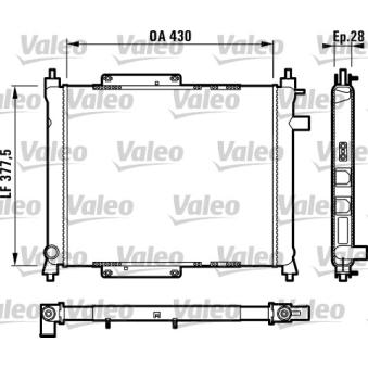 Radiateur, refroidissement du moteur VALEO OEM PCC001480