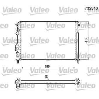Radiateur, refroidissement du moteur VALEO OEM 7700425842