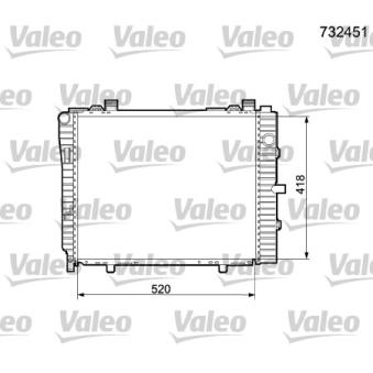 Radiateur, refroidissement du moteur VALEO 732451