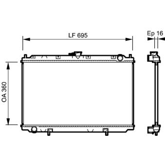 Radiateur, refroidissement du moteur VALEO 732528