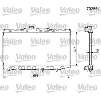 Radiateur, refroidissement du moteur VALEO 732561