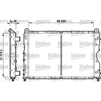 Radiateur, refroidissement du moteur VALEO OEM 71735355