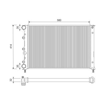 Radiateur, refroidissement du moteur VALEO OEM 46743394 Radiateur, refroidissement du moteur VALEO OEM 46743394