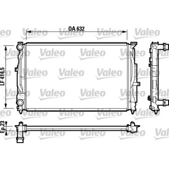 Radiateur, refroidissement du moteur VALEO 732811 pour FIAT PANDA 1.6 - 102cv