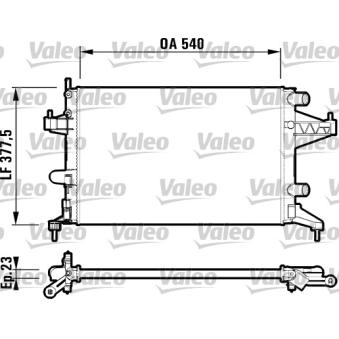 Radiateur, refroidissement du moteur VALEO 732825 pour FORD FOCUS 1.6 - 87cv