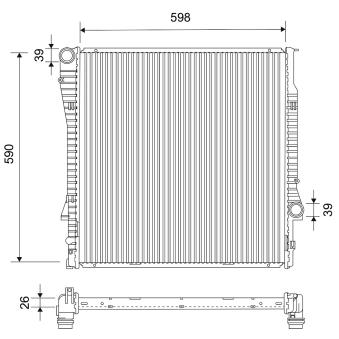 Radiateur, refroidissement du moteur VALEO OEM 1300237