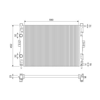 Radiateur, refroidissement du moteur VALEO OEM 8200115541