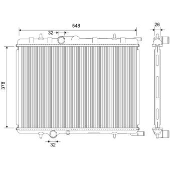 Radiateur, refroidissement du moteur VALEO [732892]