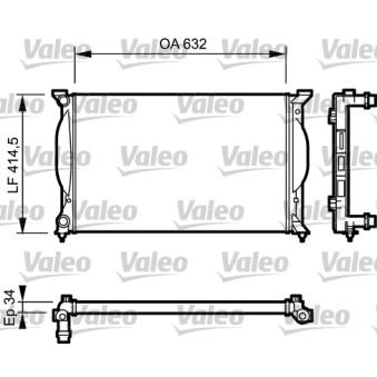 Radiateur, refroidissement du moteur VALEO 732963 pour DACIA SANDERO 2.0 - 130cv