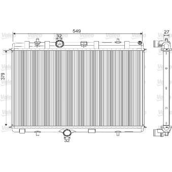 Radiateur, refroidissement du moteur VALEO 733101 pour CITROEN DS3 1.6 HDI - 112cv