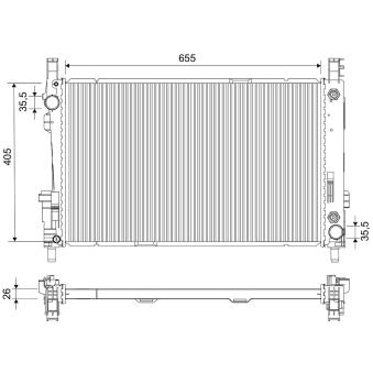 Radiateur, refroidissement du moteur VALEO OEM 1695000003