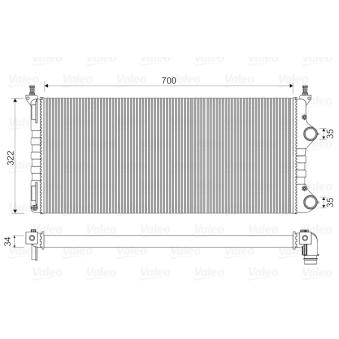 Radiateur, refroidissement du moteur VALEO OEM 46807378 Radiateur, refroidissement du moteur VALEO OEM 46807378