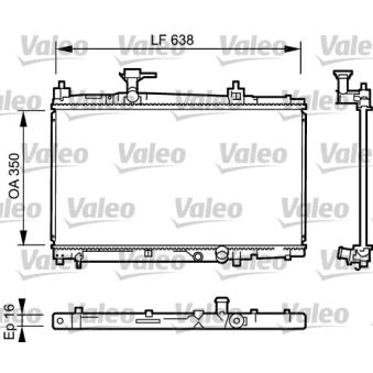 Radiateur, refroidissement du moteur VALEO 734842 pour TOYOTA YARIS 1.4 D-4D - 75cv