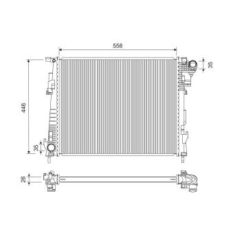 Radiateur, refroidissement du moteur VALEO OEM 2140000Q0C