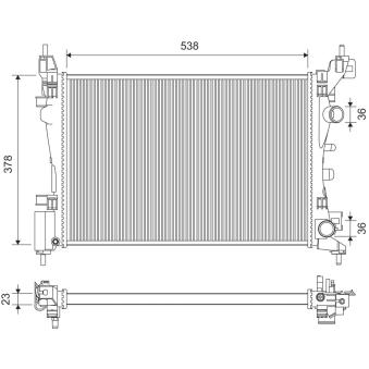 Radiateur, refroidissement du moteur VALEO OEM 1300340