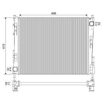 Radiateur, refroidissement du moteur VALEO OEM 8200448553