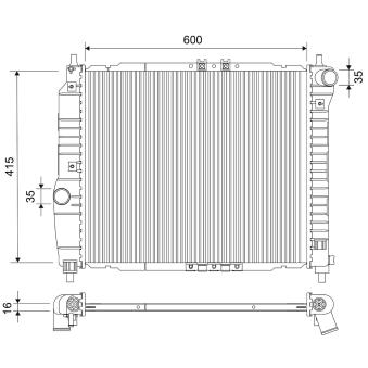 Radiateur, refroidissement du moteur VALEO OEM 96817344 Radiateur, refroidissement du moteur VALEO OEM 96817344