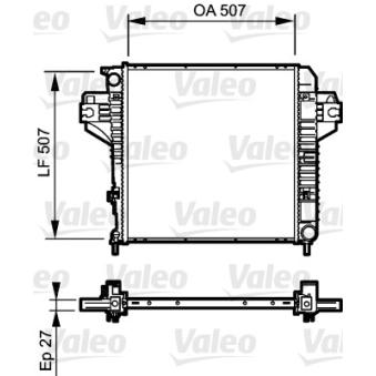 Radiateur, refroidissement du moteur VALEO OEM 52080120AE