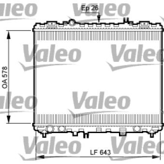 Radiateur, refroidissement du moteur VALEO OEM 253103E030