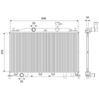 Radiateur, refroidissement du moteur VALEO 735586