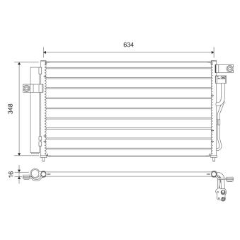 Condenseur, climatisation VALEO 812668 pour NISSAN INTERSTAR 1.4 GL - 97cv