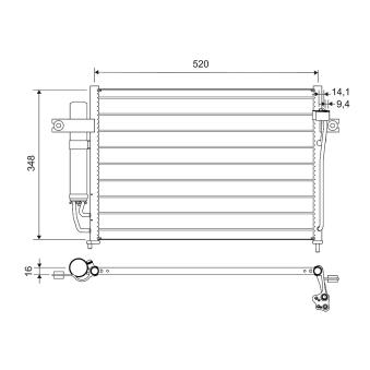 Condenseur, climatisation VALEO OEM 976061C100