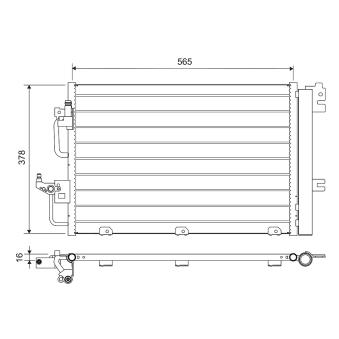 Condenseur, climatisation VALEO 812704 pour OPEL ASTRA 1.8 - 140cv