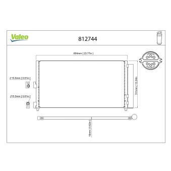 Condenseur, climatisation VALEO 812744