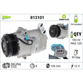 Compresseur, climatisation VALEO 813101 pour IVECO DAILY 1.7 CDTI - 110cv