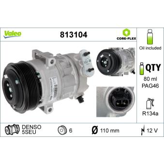 Compresseur, climatisation VALEO 813104 pour ALFA ROMEO MITO 1.4 TB - 135ch)