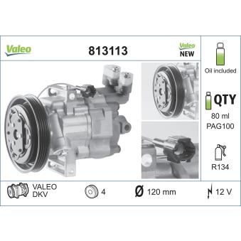Compresseur, climatisation VALEO 813113 pour BMW Série 7 1.6 160 SR - 110cv