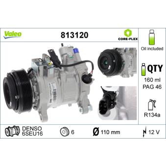 Compresseur, climatisation VALEO 813120 pour BMW Série 5 525 d - 218cv