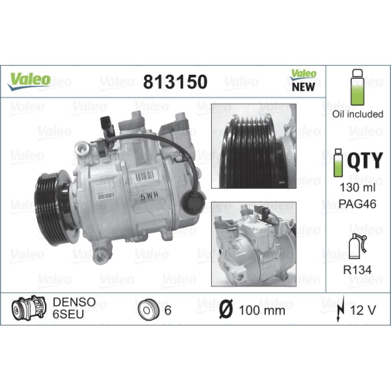 Compresseur, climatisation VALEO 813150 - Visuel 1