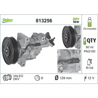 Compresseur, climatisation VALEO 813256 pour SUBARU IMPREZA 1.5 DCI 4x4 - 110cv