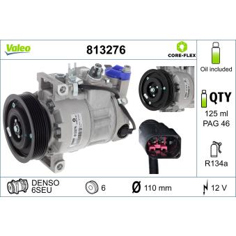 Compresseur, climatisation VALEO 813276 pour AUDI A7 3.0 TDI quattro - 313cv