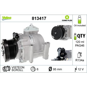 Compresseur, climatisation VALEO OEM 8V5119D629ED