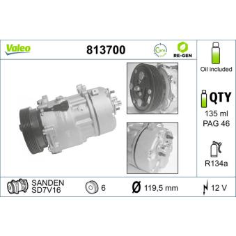 Compresseur, climatisation VALEO OEM 7M0820803S