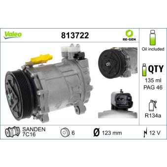 Compresseur, climatisation VALEO OEM 648706