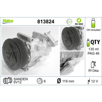 Compresseur, climatisation VALEO OEM 9655191580