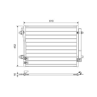 Condenseur, climatisation VALEO 814039 pour VOLKSWAGEN PASSAT 1,8 TSI - 152cv