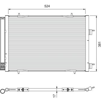 Condenseur, climatisation VALEO 814406 pour CITROEN C5 1.6 16V - 156cv