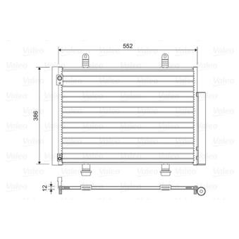 Condenseur, climatisation VALEO 814418 pour SUZUKI SWIFT 1.2 - 90cv