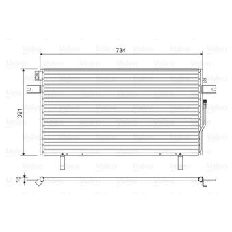 Condenseur, climatisation VALEO OEM 921100W002