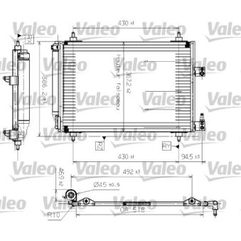 Condenseur, climatisation VALEO OEM 6453FP Condenseur, climatisation VALEO OEM 6453FP