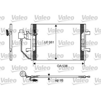 Condenseur, climatisation VALEO OEM 1685000354