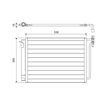 Condenseur, climatisation VALEO OEM 64536914216