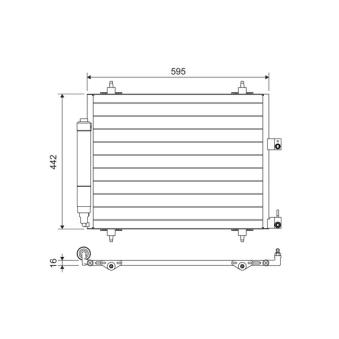 Condenseur, climatisation VALEO 817579 pour MERCEDES-BENZ SL HDi 110 - 110cv