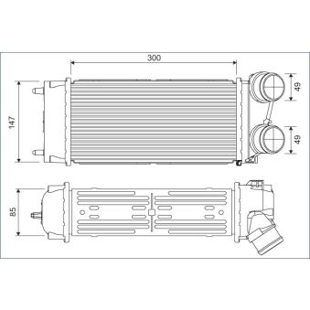 Intercooler, échangeur VALEO 817845 pour CITROEN C4 1.6 HDI - 90cv